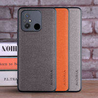 เคสสำหรับ Xiaomi เรดมี12C เนื้อสัมผัส C55สิ่งทอปกหนังเคสมือถือฝาแข็งสำหรับเคส C55 Poco