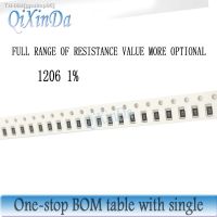 ☜▬✱ 100PCS 1206 SMD 1 Resistor 0R-10M 0.1R 0.15R 0.56R 1R 5.6R 10R 16R 33R 1K 10K 62K 75K 100K 240K 430K 750K 1M 4.7M 6.2M 9.1M