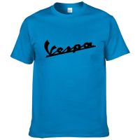 Vespa T Shirt Men 2023 Funny Vespa T-Shirt 100% Retro Short Sleeve Round Neck Tees Male