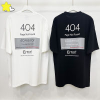 23SS ใหม่404หน้าไม่พบ VETEMENTS เสื้อยืดผู้ชายผู้หญิง1:1ที่มีคุณภาพที่ดีที่สุดขนาดใหญ่สีดำสีขาว VTM Tee ด้านบน Streetwear เสื้อยืด