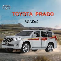 ของขวัญคอลเลกชันของเล่นดายคาสต์สำหรับเด็กผู้ชาย,มาตราส่วน Toyota Land Cruiser โมเดลรถอัลลอยพราโดซิงค์พร้อมเสียงและเสียงและแบบดึงด้านหลัง1:24