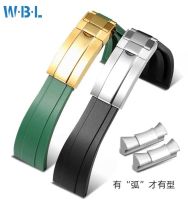 Suitable for Rolex Black and Green Water Ghost Silicone Watch Strap Male Daytona Submariner Original Rubber Strap 20 21mm