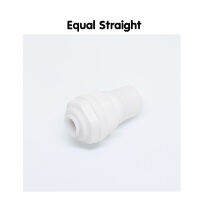 Equal Straight Connector 1/4ทำหน้าที่ต่อกับแผงด้านหลังเพื่อเสียบสายน้ำเข้าของน้ำทิ้งน้ำดีด้านหลังตู้กดน้ำแบบต่อท่อและเครื่องกรองน้ำ