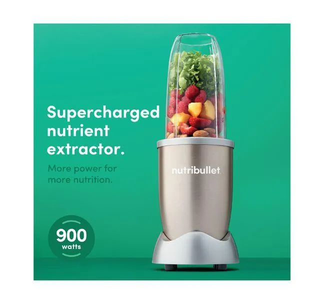 Máy xay sinh tố Nutribullet PRO 900W 13 pc NB201(NB9-1305)- Champagne |  Lazada.vn