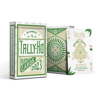 Tally-Ho เกมไพ่ขนาดโป๊กเกอร์ไม้ไผ่สำรับไพ่เทคนิคมายากลสำหรับนักมายากล DAyuns