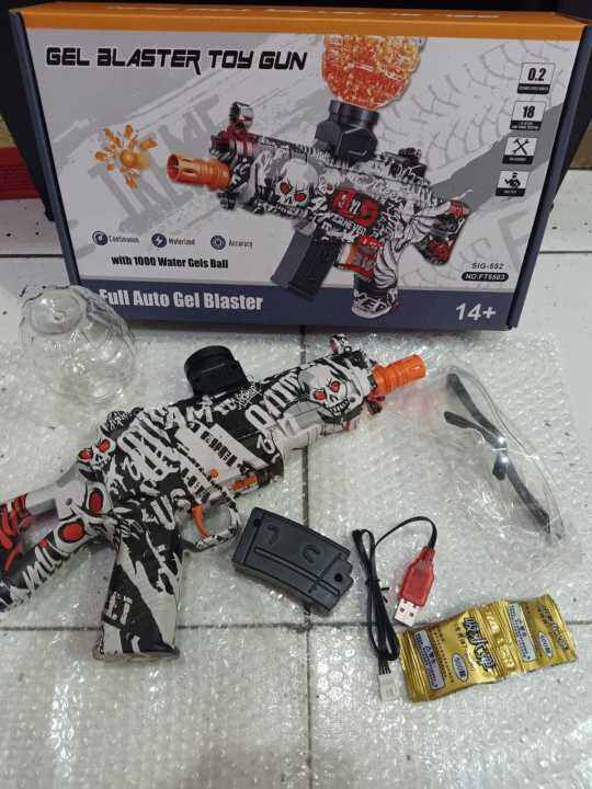 Pistol Mainan Anak Toy Gun Full Auto Dengan Magazine Peluru Water Gel ...