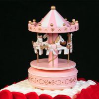 Merry go round music boxes Music baby room decoration Gifts Unisex Christmas Horse Carousel Box home decor WF916