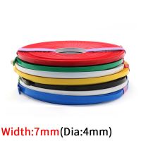 5M Width 7mm PVC Heat Shrink Tube Dia 4mm Lithium Battery Insulated Film Wrap Protection Case Pack Wire Cable Sleeve Colorful Electrical Circuitry Par