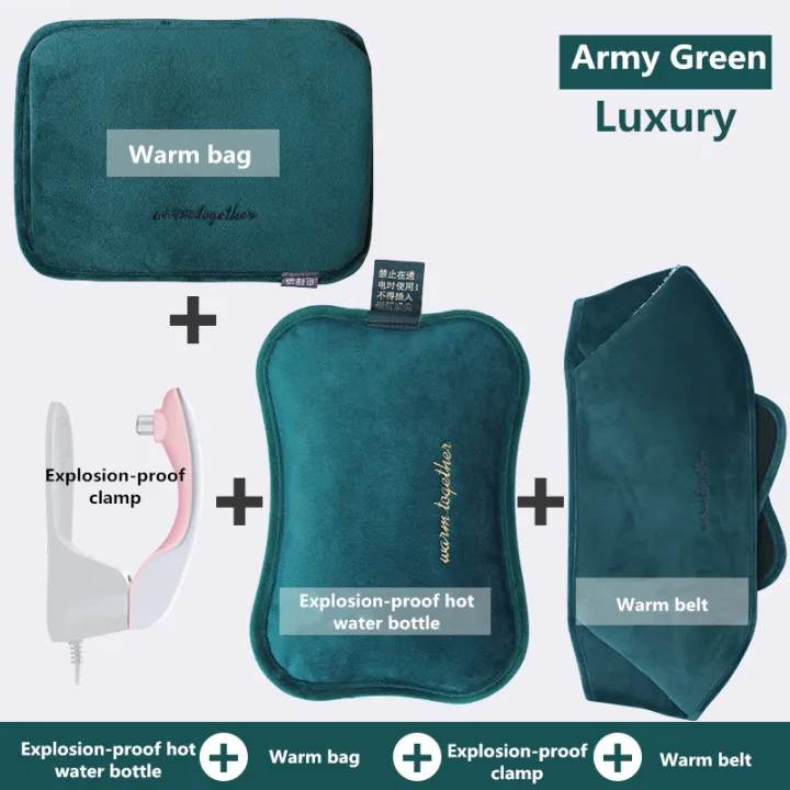 Electric Rechargeable Hot Water Bag Stomach Warming Bag Safe Explosion