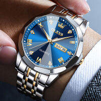 2023 OLEVS Gold Men S Watches Original Luxury Quartz Golden Male Wristwatch Waterproof Luminous Rhombus Mirror Relogio Masculino