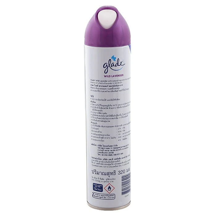 fernnybaby-เกลด-สเปร์-glade-320ml-สเปรย์-ปรับอากาศ-เกรด-ปรับกลิ่น-กลิ่นหอม-เกด-สูตร-ไวลด์-ลาเวนเดอร์-320-มล