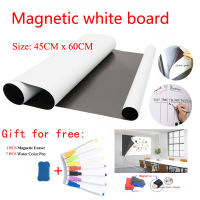 Magnetic WhiteBoard Fridge Magnets Dry-erase Calendar Kids School Board Memo White Board Size 45CMx60CM Gift 7 Pen and 1 Erasser