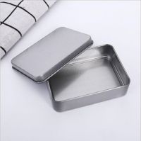 1PC New Rectangular Metal Lip Tin Can Box Silver Blank Candy Jewelry Storage Case Organizer For Money Coin Candy Keys Storage Boxes