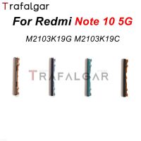 ปุ่มปรับระดับเสียงเหมาะสำหรับ Xiaomi Redmi Note 10 5G ปุ่มด้านข้างขึ้นลงกุญแจอะไหล่ทดแทนสีดำสีน้ำเงินสีเงินสีเขียว