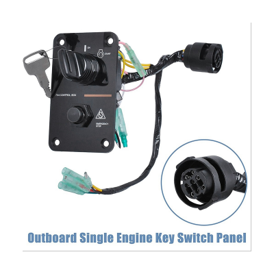 DC12V Outboard Vertical Single Control Key Panel Switch Panel Replacement Parts Accessories Fit for Yamaha 704-82570-12-00 704-82570-08-00 704-82570-01-00