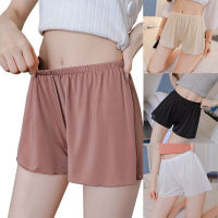 Mode Shop Silky Safety Pants  Anti-light Wearing Three-point Leggings Home Solid Color Large Size Loose Shorts