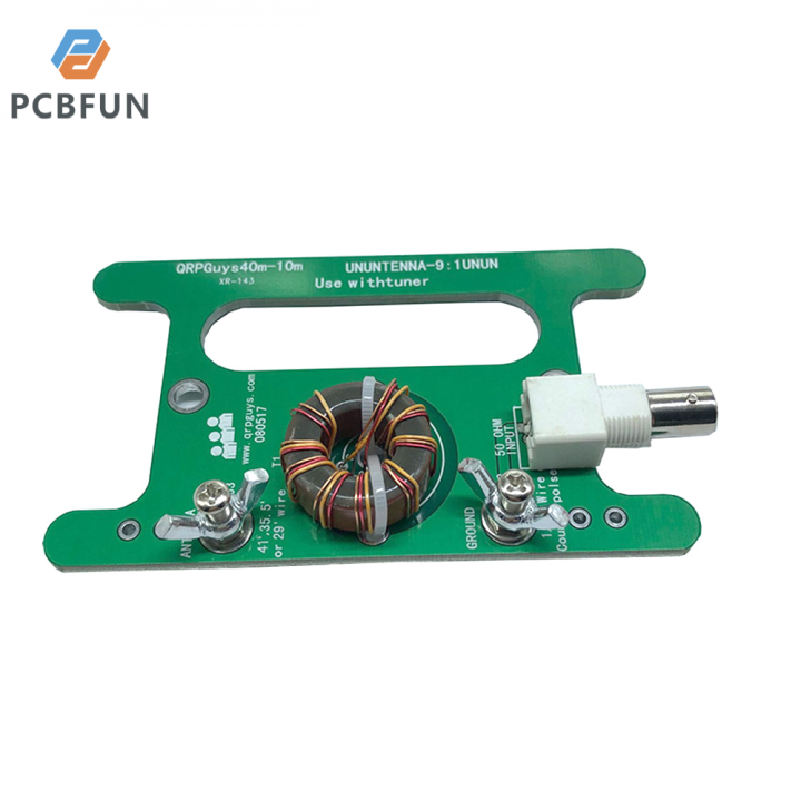 pcbfun-บอร์ดอินเตอร์เฟซแบบไม่สมดุลแบบพกพา10w-balun-9-1พร้อมอินเตอร์เฟซ-bnc-สำหรับการเชื่อมต่อเสาอากาศที่สมดุล