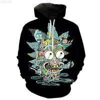 New Long Sleeved Hooded Winter Clothes with 3d Rick And Mott Anime Patterns, Street Style, Fashionable for Both Men And Women. popular