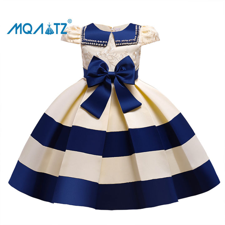 MQATZ Đầm Dự Tiệc Công Chúa Mùa Hè Cho Bé Gái Váy Xòe Nơ Sau Tay Phồng Váy  Cưới Phù Dâu Sinh Nhật Hoa Trang Phục Trẻ Em Dạ Hội L5303 