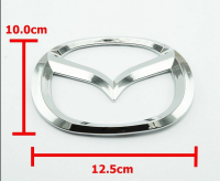 วัดก่อนสั่งซื้อ 12.5 * 10 cm โลโก้ มาสด้า งานพลาสติก ชุบโครเมี่ยม  mazda logo emblem car