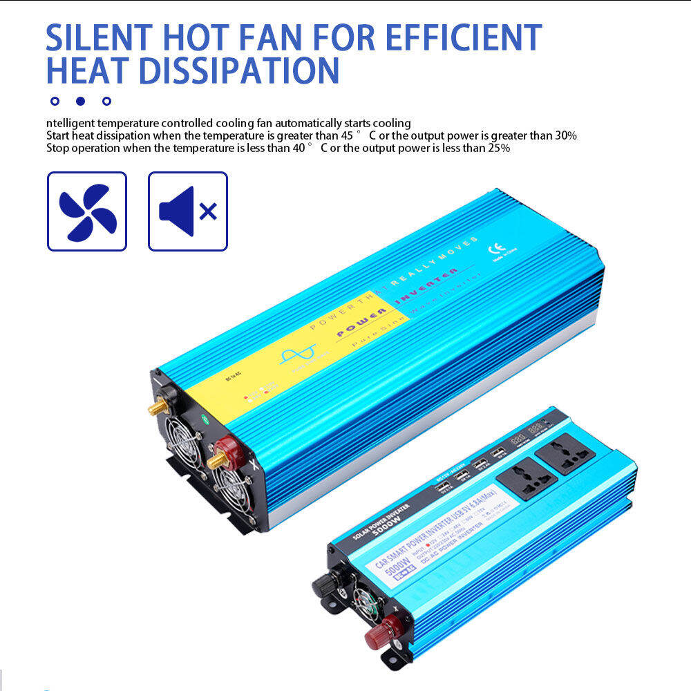 3000/4000/5000W Inverter DC 12V 24V 48V To AC 220V Voltage Convertor