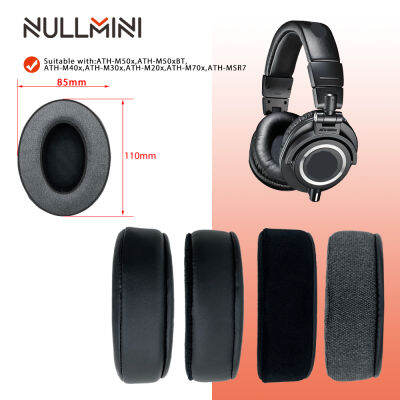 NullMini Replacement Thicken Earpads Headband for ATH-M50x, ATH-M50xBT, ATH-M40x, ATH-M30x, ATH-M20x, ATH-M70x, ATH-MSR7 Headset