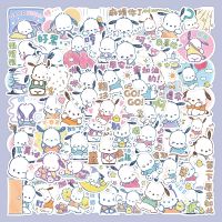 60PCS Cartoon Pochacco Cute Graffiti Personality Stickers Water Cup Hand Account Notebook Decorative Stickers Label Maker Tape