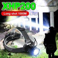 Newest XHP200 Super Powerful LED Headlamp USB Rechargeable Headlight 18650 Waterproof 3modes Head Lamp Zoomable Fishing Lantern