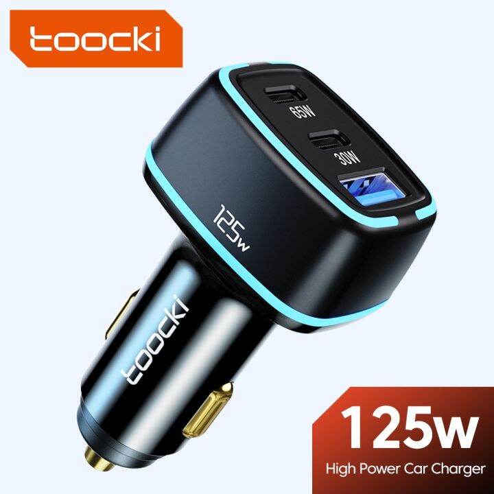 toocki-ที่ชาร์จในรถยนต์-125w-qc3-0-ชาร์จเร็ว-pps-pd-qc3-0-ชาร์จเร็ว-usb-type-c-ที่ชาร์จโทรศัพท์ในรถ