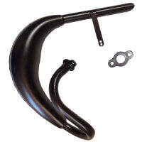 Fatty Belly Exhaust Muffler Black Fit For 50cc 80cc Bike Gas Engine Motor Parts Reduce Exhaust Noise Safely Effectively