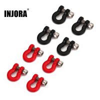 {Haotao Hardware} INJORA 4ชิ้น7x1 0มม. กันชนโลหะเบ็ดลาก D-Ring สำหรับชิ้นส่วนอัปเกรดการ SCX24ตามแนวแกนของรถ1/4ตีนตะขาบ RC