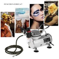 3 Airbrush Kit With Air Compressor Dual-Action Hobby Spray Air Brush Set