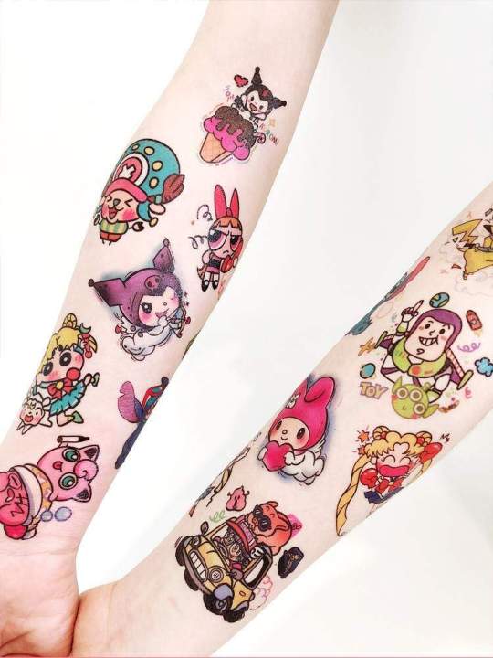 metz-tattoo-stickers-waterproof-men-and-women-durable-simulation-tattoo-cute-cartoon-color-childrens-flower-arm-stickers-ins-wind