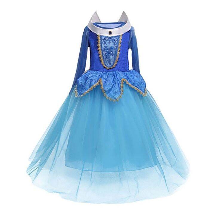 girl-princess-dresses-up-kids-sleeping-beauty-blue-pink-fancy-costume-children-christmas-birthday-party-ball-gown-aurora-clothes