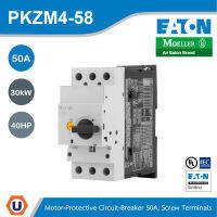 EATON PKZM4-58 เบรกเกอร์ป้องกันมอเตอร์แบบลูกบิด Motor-Protective Circuit-Breaker,Ir 50 - 58A ,30kW ,40แรงม้า Screw Terminals Terminations: IPOO สั่งซื้อได้ที่ร้าน Ucanbuys