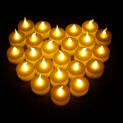 24 pcs Flameless LED Tealight Candles Battery Operated LED Candles Tea Light Home Wedding Birthday Party Christmas Decoration