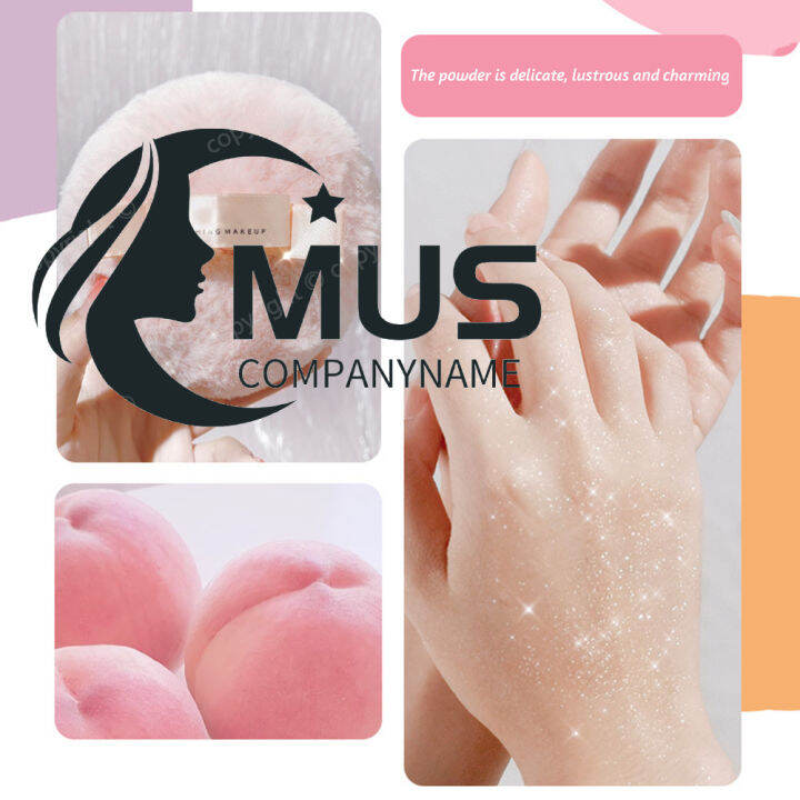 เครื่องสำอาง-mus-นุ่มสีพีชปัดแก้มพัฟแป้งนุ่มใช้ซ้ำได้-perlengkapan-rias-ลูกบอล