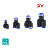 QDLJ-5pcs 4 6 8 10 12mm "y" Pneumatic Connector Tee Union Push In Fitting For Air Pipe Joint Od