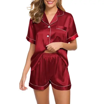 Fashion Women's Pajamas Women Nightgowns Satin Lace Sleepwear Nightwear  Pyjama @ Best Price Online
