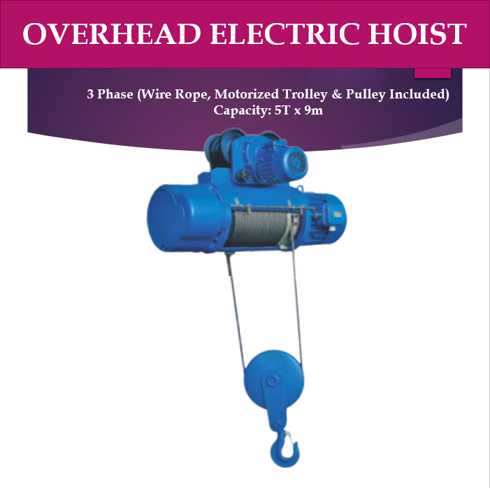 Philchi Supply 5T x 9m Overhead Electric Hoist 3 Phase Lazada PH