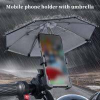 Phone Holder Motorbike Mobile Bicycle Motorcycle Anti-slip Shock-proof Phone Stand With Small Waterproof Umbrella Cycling Handle