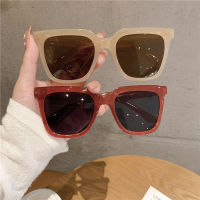 【Cw】Women New Square Unique Sun Glasses Vintage Ladiens Jelly Tea Running Sunglasses Popular Uv Prection UV400