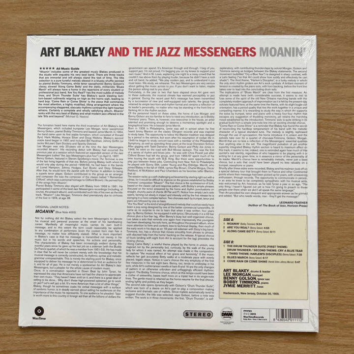 แผ่นเสียง-art-blakey-amp-the-jazz-messengers-moanin-vinyl-lp-album-stereo-limited-edition-มือหนึ่ง-ซีล