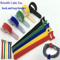 50pcs Wholesale 12*200mm Nylon Reusable Cable Ties with Eyelet Holes Back to Back Cable Tie Nylon Hook Loop Fastener Management