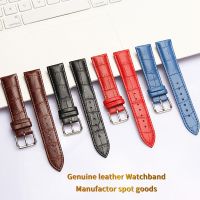 ❁﹍♞ Watchband Soft Calf Genuine Leather Watch Strap 18mm 20mm 22mm 24mm Watch Band for Tissot Seiko Accessories Wristband