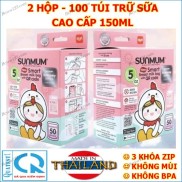 COMBO 2 Hộp - 100 túi trữ sữa Mẹ cao cấp 150ml không BPA