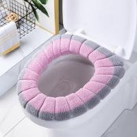 Winter Warm Toilet Seat Cover Mat Home WC Bathroom Toilet Pad With Handle Thicker Soft Washable Closestool Cushion Warmer Lids Toilet Covers