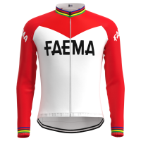 1969 Comition FAEMA Team Man Retro Cycling Jersey Long Sleeves Clothing Triathlon Mtb Bike Jersey maillot ciclismo hombre