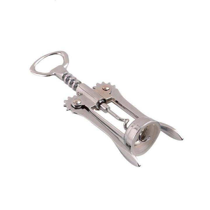 lucky-stainless-steel-wing-style-red-corkscrew-bottle-pull-opener-cork-tool-สี-สีเงิน-on