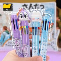 FLAREOU ของขวัญ10สีสำหรับเด็กผู้หญิงปากการูปกระต่ายปากกาลูกลื่นแบบกดได้ปากกาเขียนได้ปากกาปากกาการ์ตูนขนาด0.5มม.